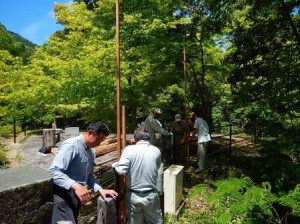 ほたるまつり会場設営